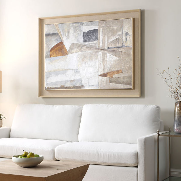 Uttermost Hide & Seek Hand Painted Canvas With Natural Wood Frame