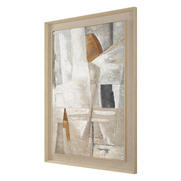 Uttermost Hide & Seek Hand Painted Canvas With Natural Wood Frame