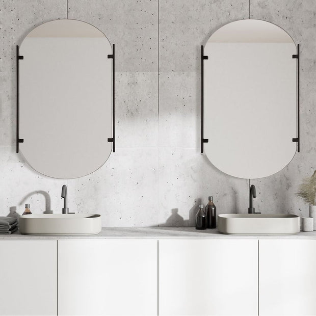 Casa Bella Living Modern Satin Black Mirror