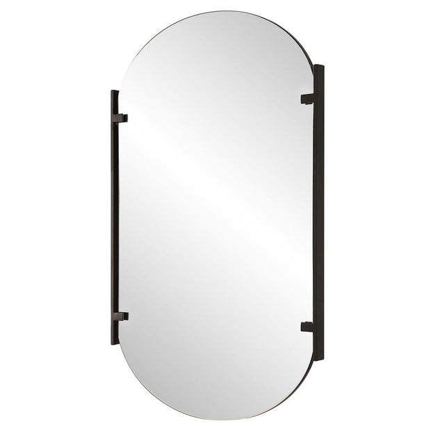 Casa Bella Living Modern Satin Black Mirror