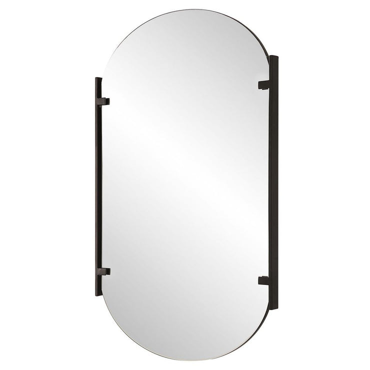 Casa Bella Living Modern Satin Black Mirror