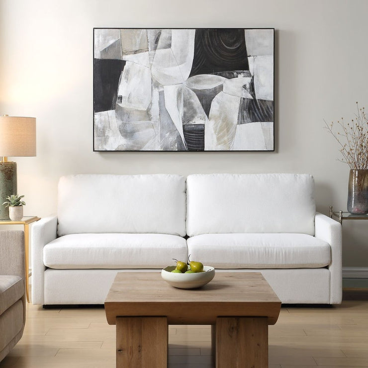 Uttermost Folding Time Black And White Framed Canvas