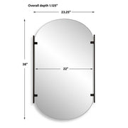 Casa Bella Living Modern Satin Black Mirror