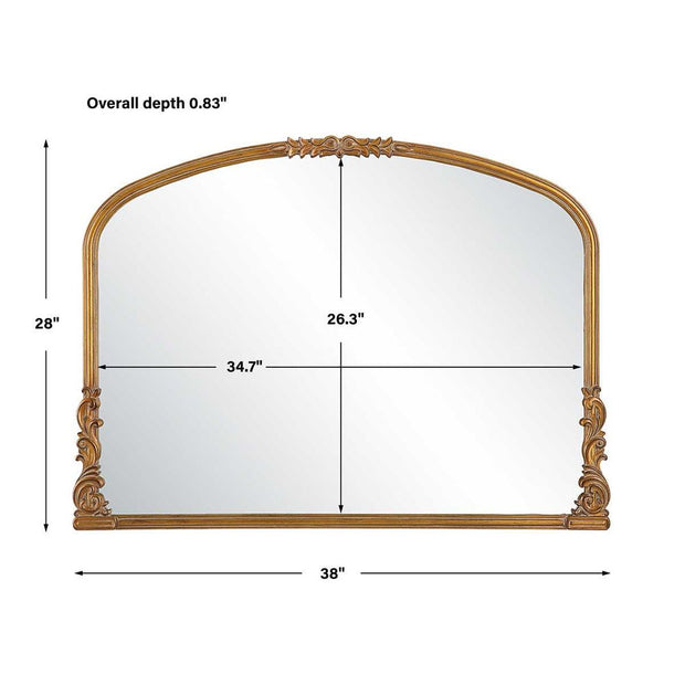 Casa Bella Living Antique Gold Baroque Mirror