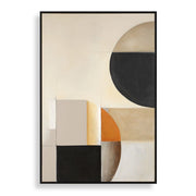 Uttermost Western Hemisphere Modern Hand Painted Canvas With Black Gallery Frame