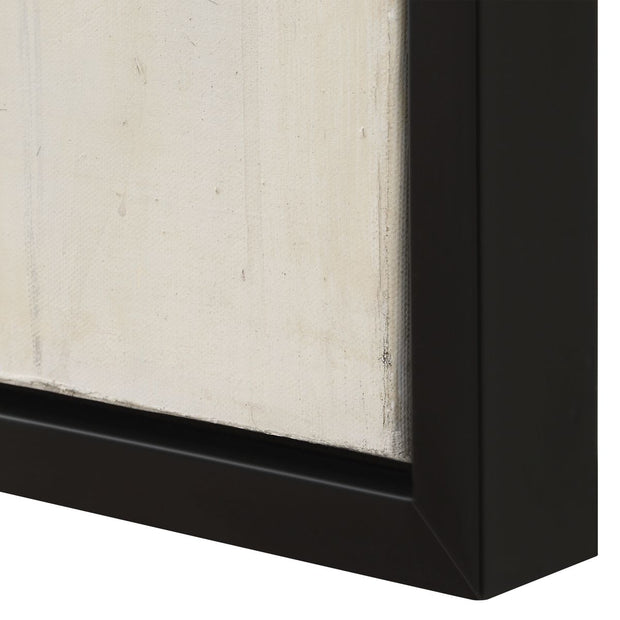 Uttermost Western Hemisphere Modern Hand Painted Canvas With Black Gallery Frame
