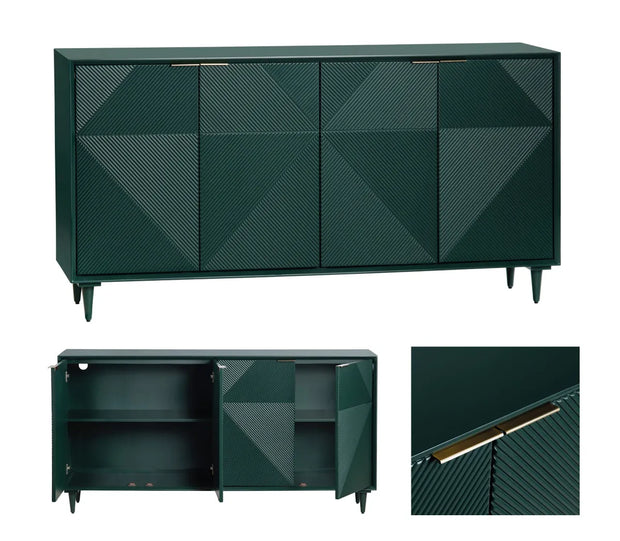 Crestview Collection Evergreen Four Door Sideboard