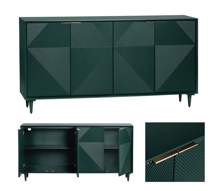 Crestview Collection Evergreen Four Door Sideboard