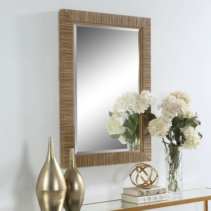 Casa Bella Living Natural Looking Rattan Framed Mirror