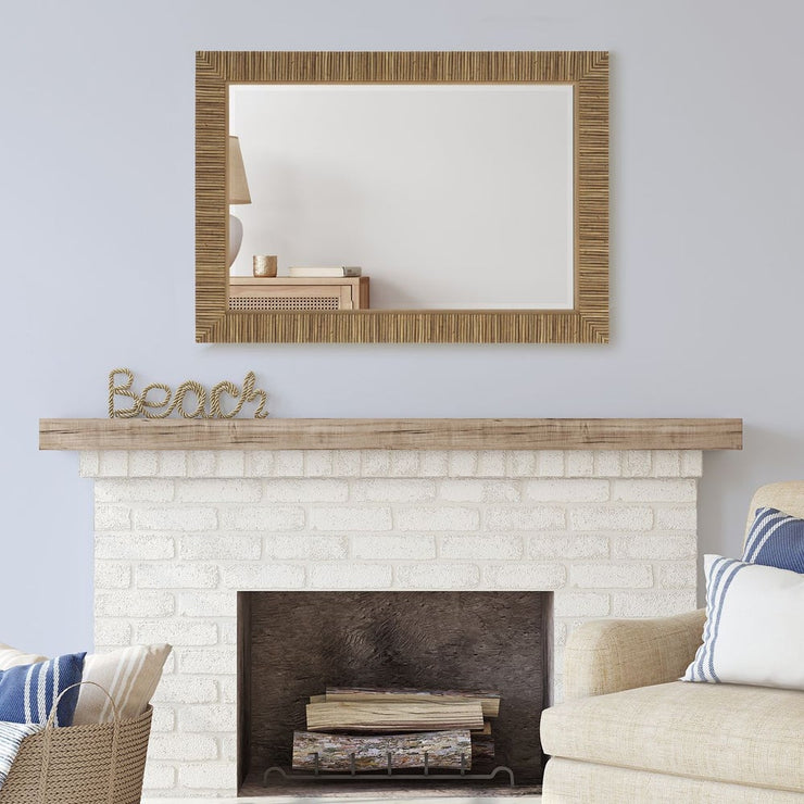 Casa Bella Living Natural Looking Rattan Framed Mirror