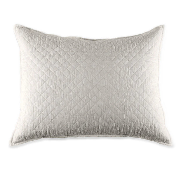 Pom Pom at Home Hampton Flax Linen Diamond Quilted Big Pillow With Insert - 28” x 36”