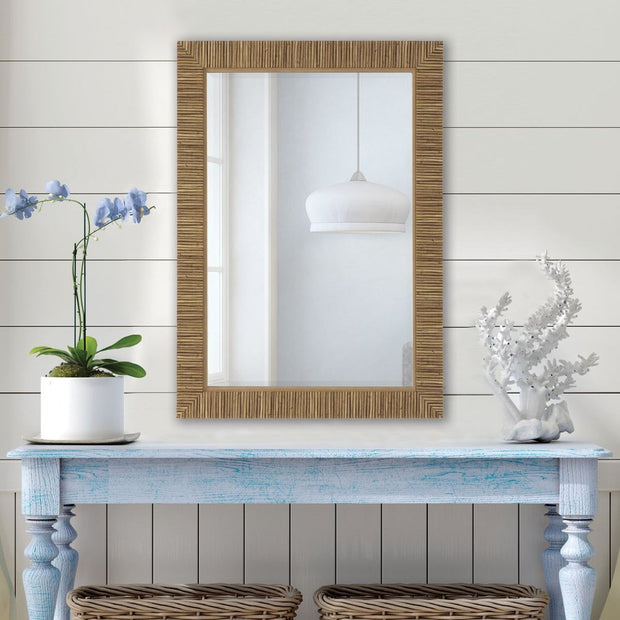 Casa Bella Living Natural Looking Rattan Framed Mirror