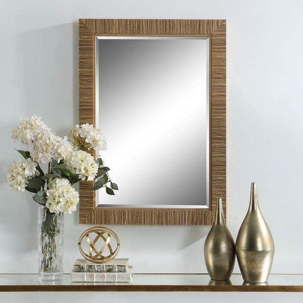 Casa Bella Living Natural Looking Rattan Framed Mirror