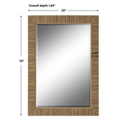 Casa Bella Living Natural Looking Rattan Framed Mirror