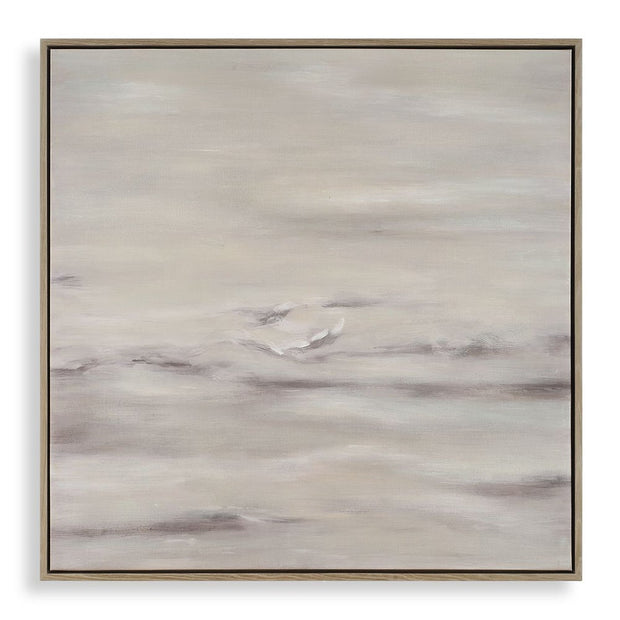 Uttermost Trance Hand Painted Canvas With White Wash Frame