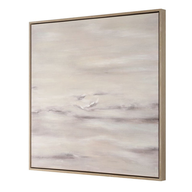 Uttermost Trance Hand Painted Canvas With White Wash Frame