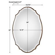 Casa Bella Living Antique Bronzed With Gold Finish Framed Mirror