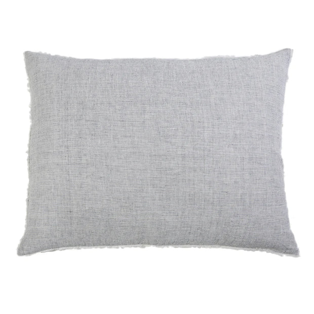 Pom Pom at Home Logan Navy Linen Big Pillow with Insert ~ 28” x 36”