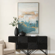 Uttermost Eastside Coastal Hand Painted Canvas With Gold Frame