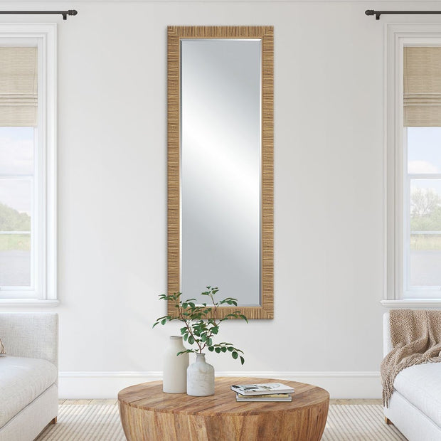 Casa Bella Living Coastal Rattan Framed Dressing Mirror