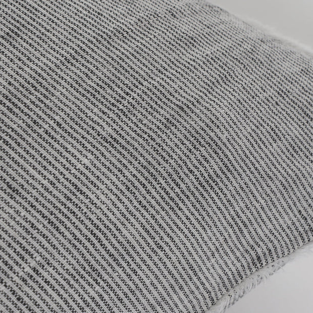 Pom Pom at Home Logan Charcoal Linen Big Pillow with Insert ~ 28” x 36”