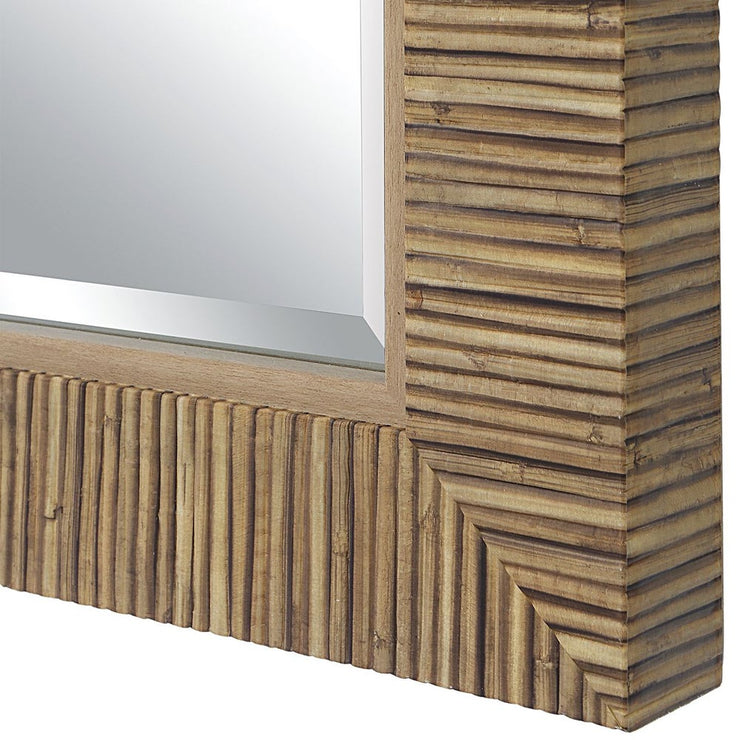 Casa Bella Living Coastal Rattan Framed Dressing Mirror