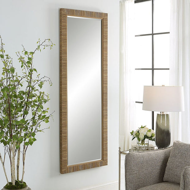 Casa Bella Living Coastal Rattan Framed Dressing Mirror