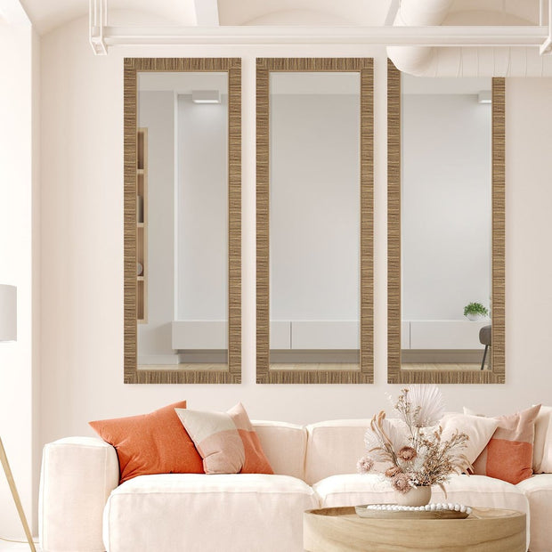 Casa Bella Living Coastal Rattan Framed Dressing Mirror