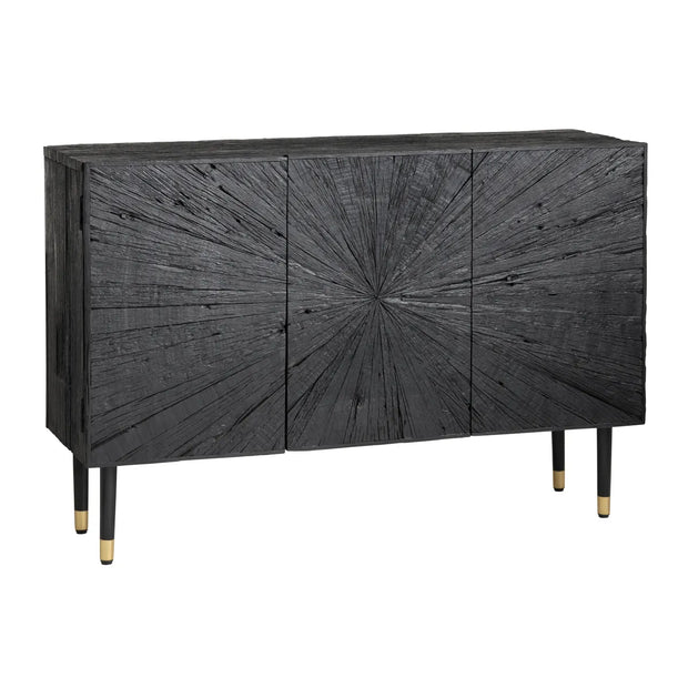 Crestview Collection Obsidian Three- DoorSideboard