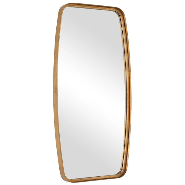 Casa Bella Living Thick Gold Leaf Metal Band Framed Mirror