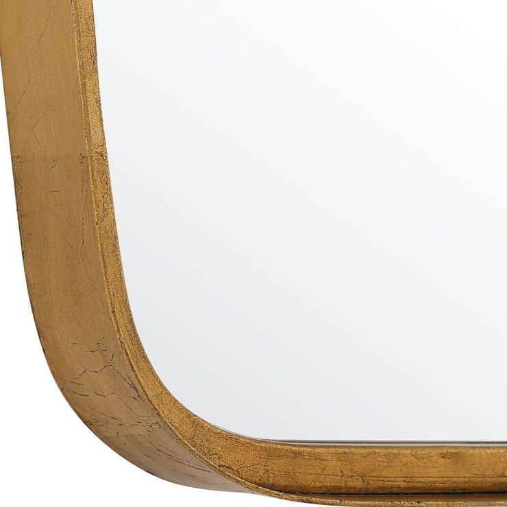 Casa Bella Living Thick Gold Leaf Metal Band Framed Mirror