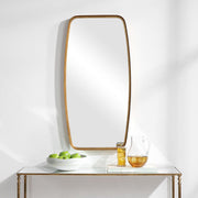 Casa Bella Living Thick Gold Leaf Metal Band Framed Mirror
