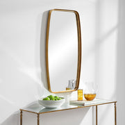 Casa Bella Living Thick Gold Leaf Metal Band Framed Mirror