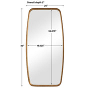 Casa Bella Living Thick Gold Leaf Metal Band Framed Mirror