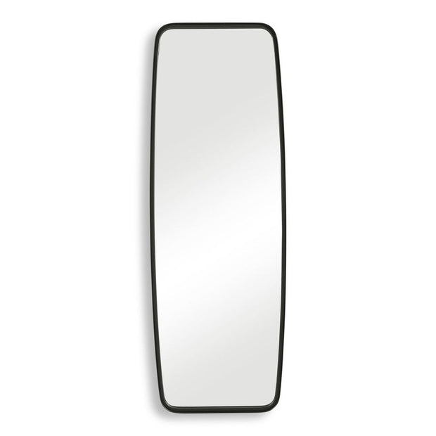 Casa Bella Living Rounded Corners Matte Black Metal Tubing Mirror
