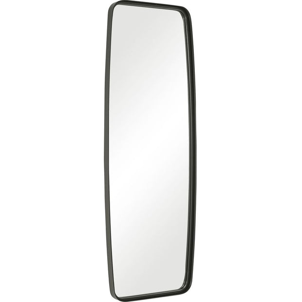 Casa Bella Living Rounded Corners Matte Black Metal Tubing Mirror