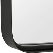 Casa Bella Living Rounded Corners Matte Black Metal Tubing Mirror