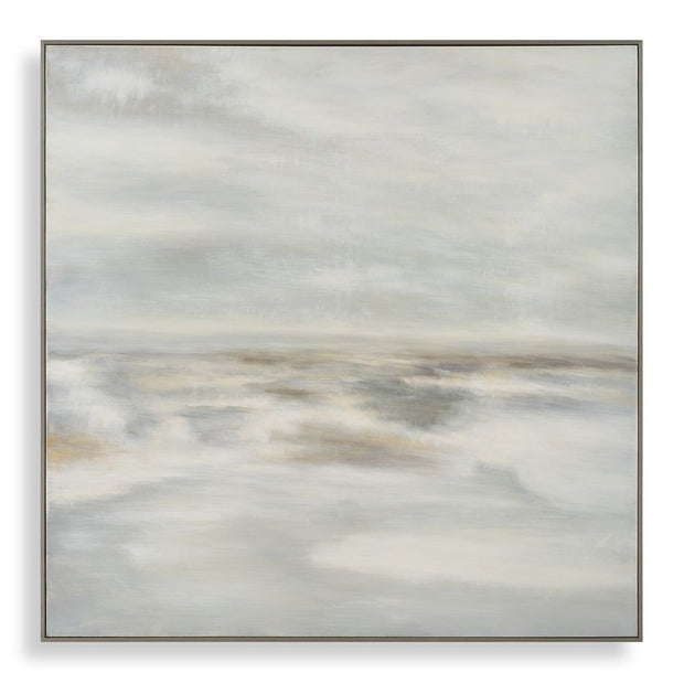 Uttermost Furthest Thing Hand Painted Canvas With Gray Washed Wood Frame