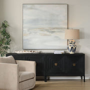 Uttermost Furthest Thing Hand Painted Canvas With Gray Washed Wood Frame