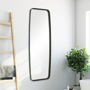 Casa Bella Living Rounded Corners Matte Black Metal Tubing Mirror