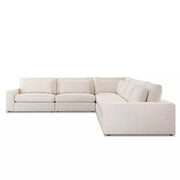 Four Hands Bloor 6 Piece Modular Deep Seating Sectional ~ Essence Natural Upholstered Woven Fabric