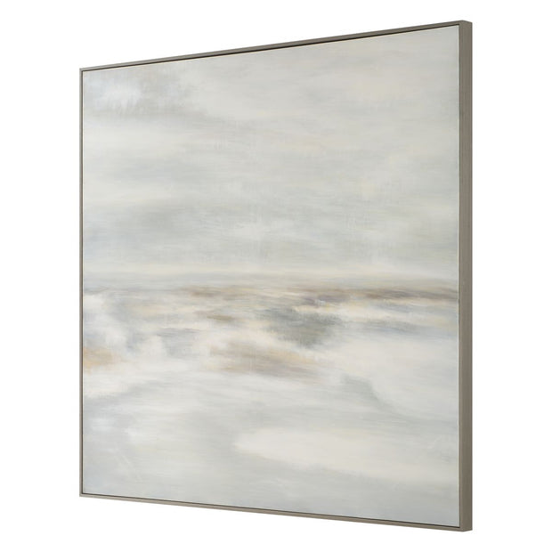 Uttermost Furthest Thing Hand Painted Canvas With Gray Washed Wood Frame