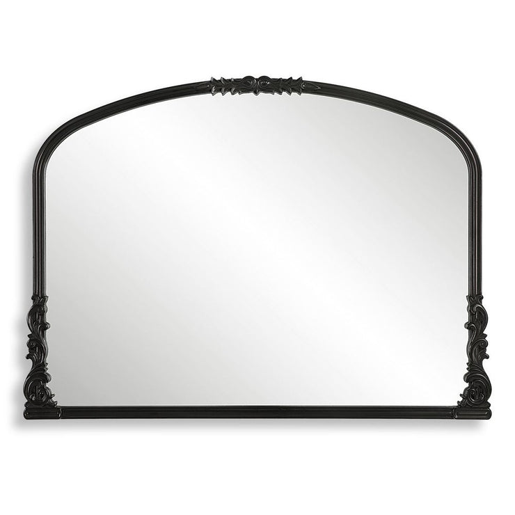 Casa Bella Living Satin Black Baroque Style Mirror