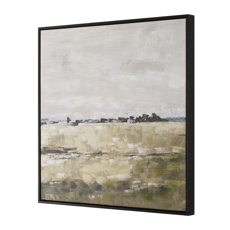 Uttermost Fragment Hand Painted Canvas With Black Frame