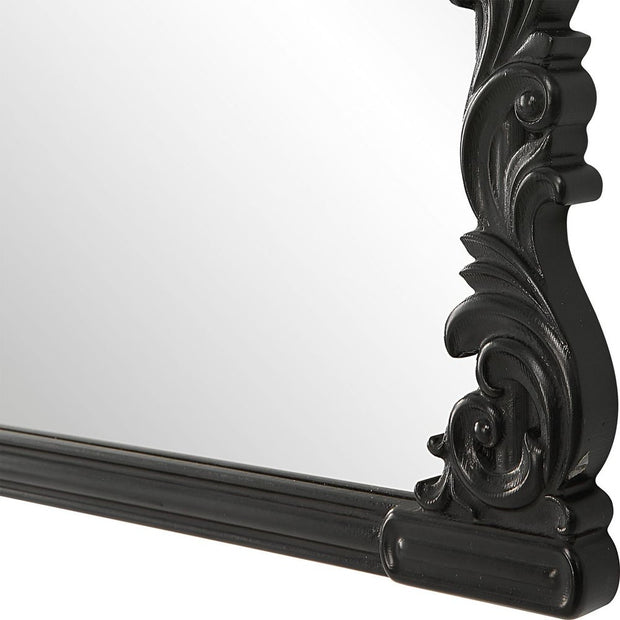 Casa Bella Living Satin Black Baroque Style Mirror