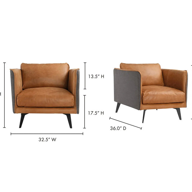 Moe’s Home Collection Messina Leather Armchair