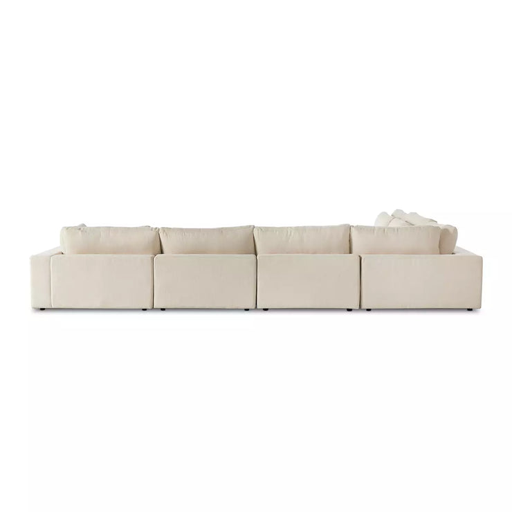 Four Hands Bloor 6 Piece Modular Deep Seating Sectional ~ Clairmont Sand Upholstered Woven Fabric