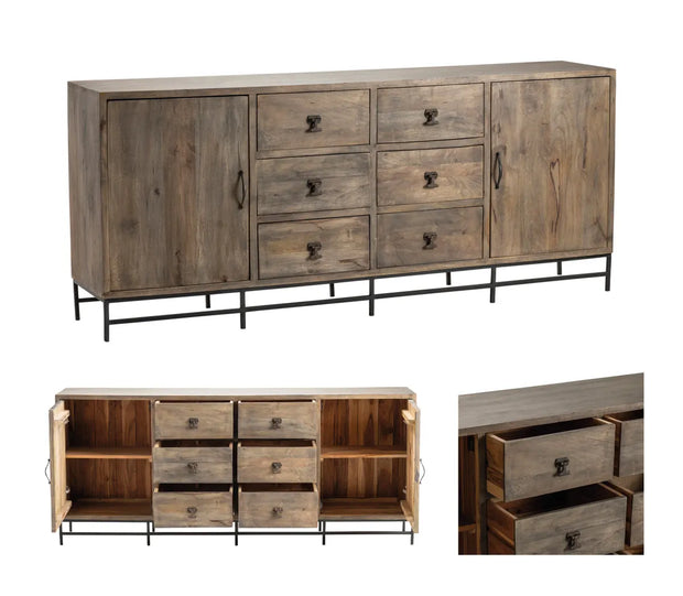 Crestview Collection Devonshire Black Iron Accent Sideboard