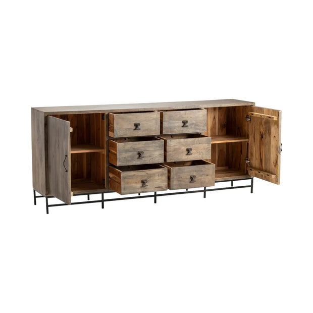 Crestview Collection Devonshire Black Iron Accent Sideboard