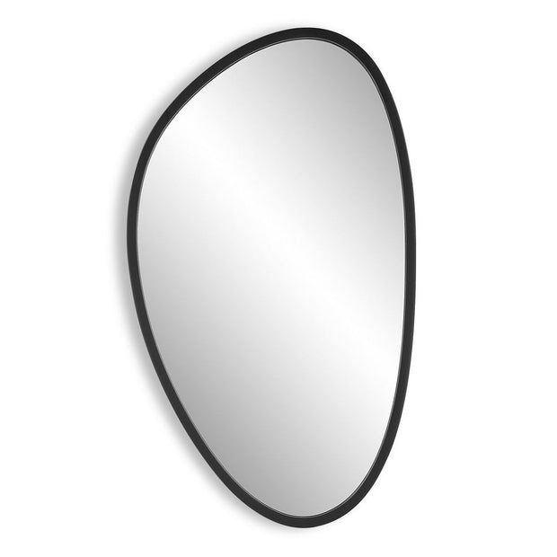 Casa Bella Living Matte Black Asymmetrical Frame Mirror